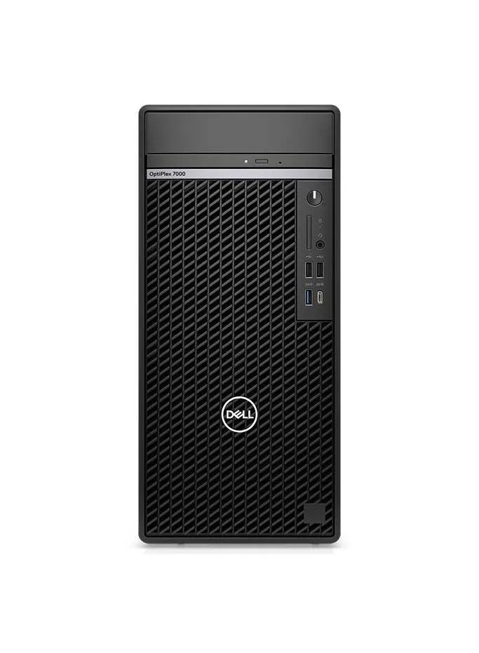 كمبيوتر شخصي برجي طراز OptiPlex 7000 بمعالج كور i7- 12700 وذاكرة وصول عشوائي سعة 8 غيغابايت ومحرك أقراص SSD سعة 512 غيغابايت M.2 وDOS وبطاقة رسومات إنتل مدمجة أسود-1