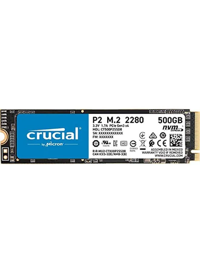 محرك أقراص SSD داخلي P2 CT500P2SSD8، حتى 2400 ميجابايت/ثانية (3D NAND، NVMe، PCIe، M.2)-1