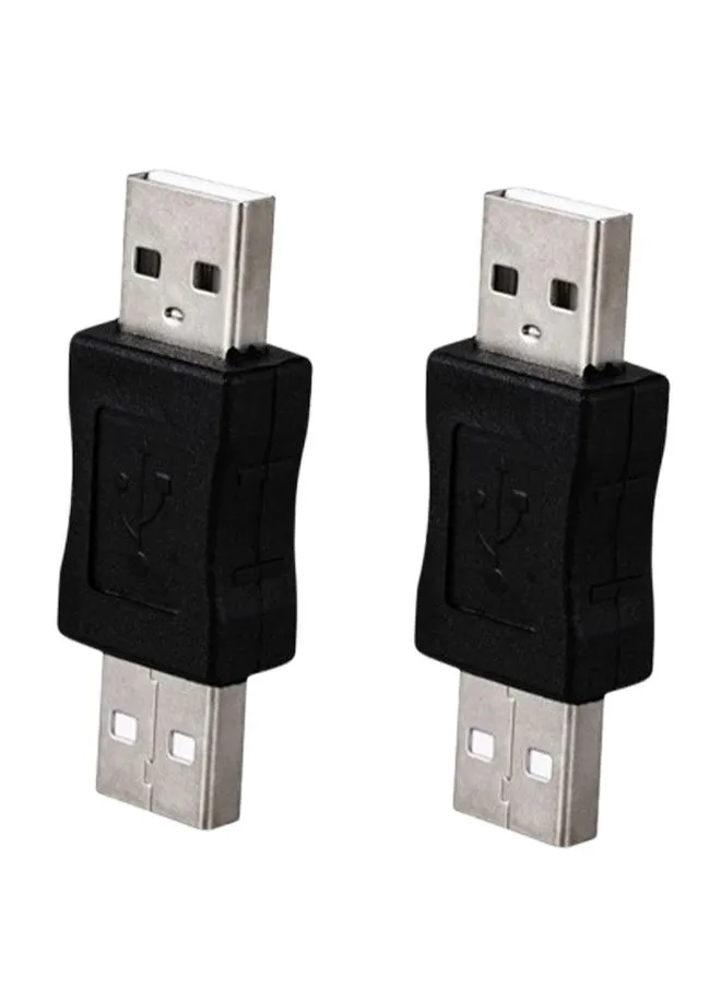 مجموعه من 2 محول وصلة توصيل USB ذكر إلى USB ذكر لأجهزة الكمبيوتر المحمولة.-1