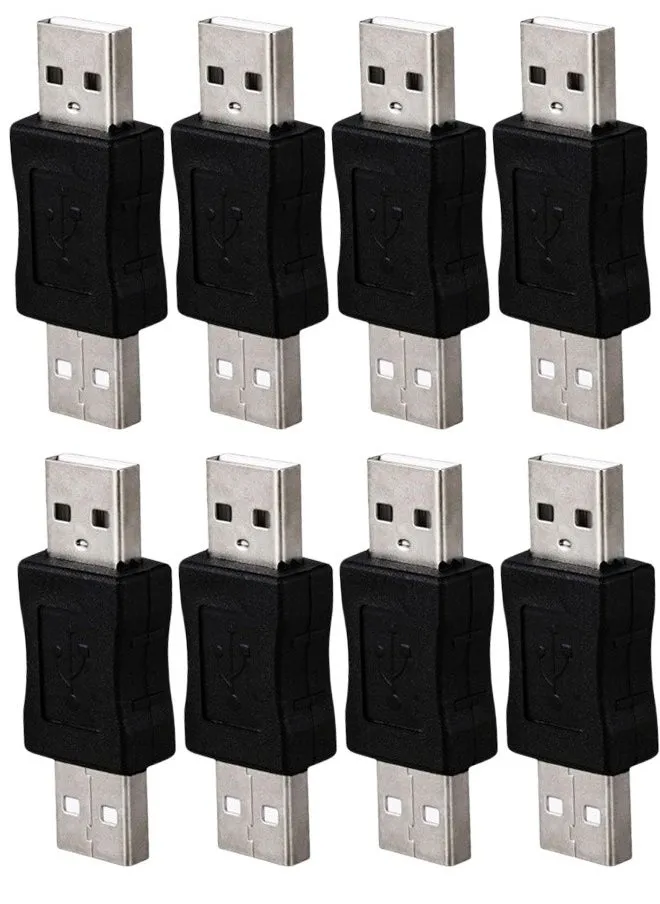 مجموعه من 8 محول وصلة توصيل USB ذكر إلى USB ذكر لأجهزة الكمبيوتر المحمولة.-1