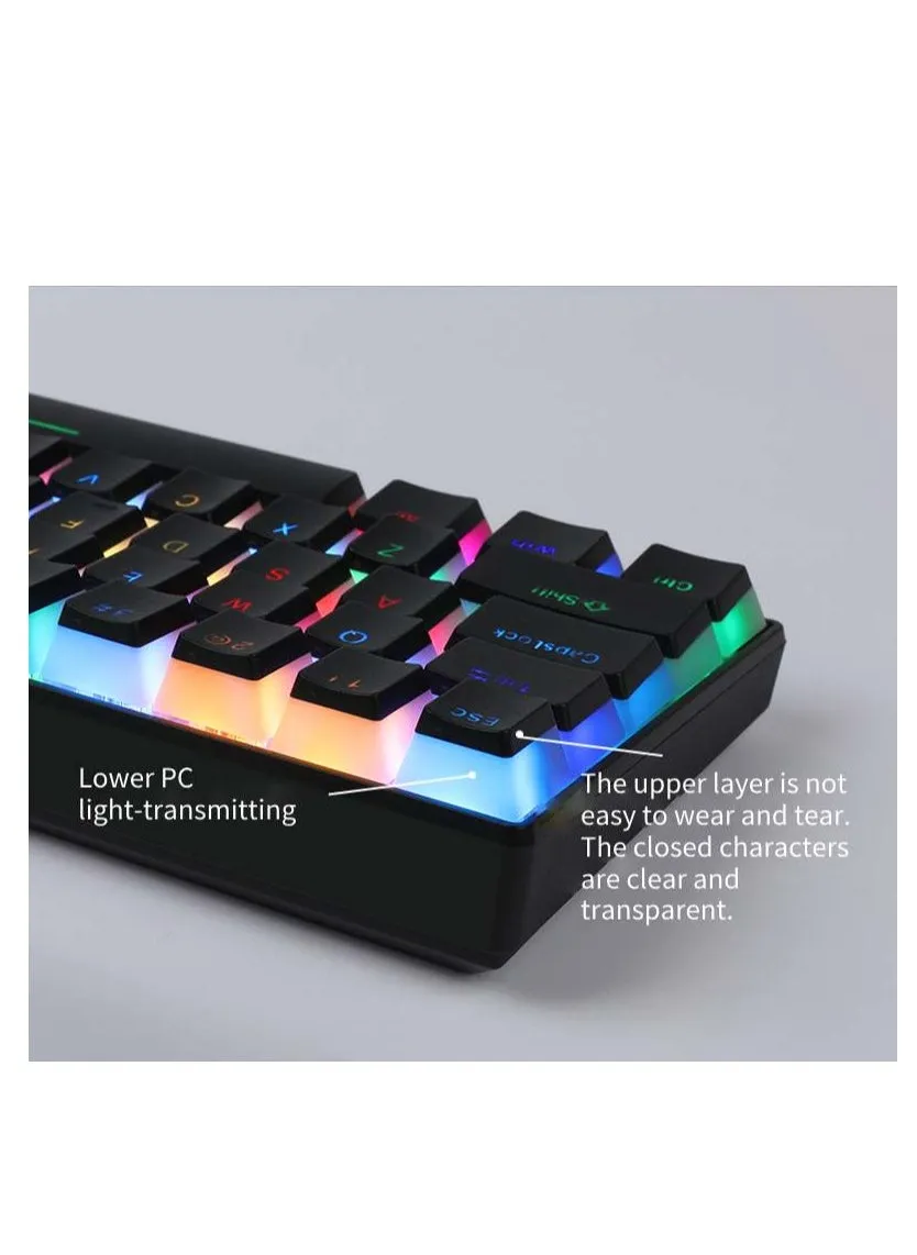 مجموعة أغطية مفاتيح PBT OEM Profile 130 Keys Pudding Keycaps للوحة المفاتيح الميكانيكية Cherry MX Switch ومجموعة لوحات مفاتيح RGB Gamer ذات الإضاءة الخلفية-2