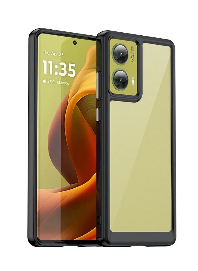 جراب هاتف لهاتف Motorola Moto G85 5G، غطاء خلفي شفاف ناعم من مادة TPU مقاوم للصدمات-1