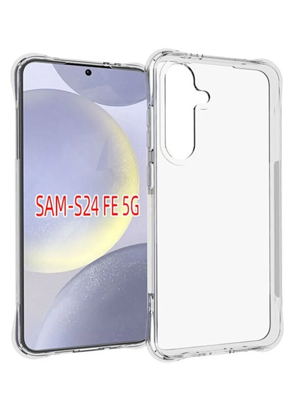 جراب هاتف لهاتف Samsung Galaxy S24 FE شفاف للغاية رفيع للغاية مضاد للخدش ومضاد للصدمات من مادة TPU-2