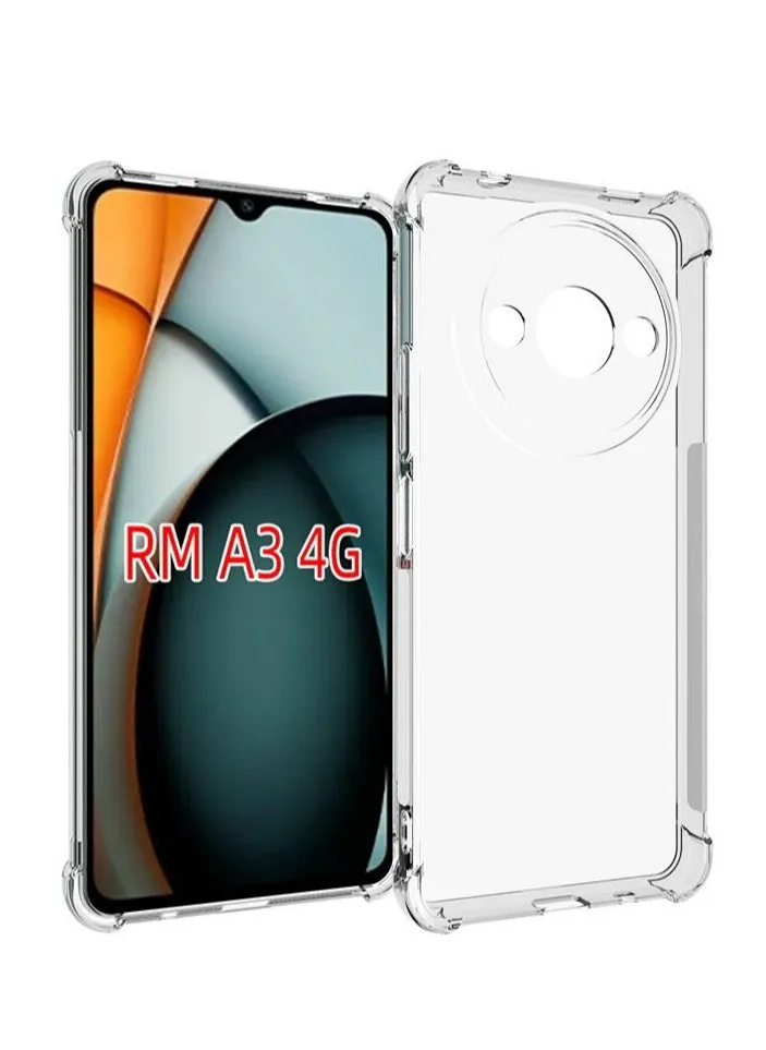 حافظة هاتف لهاتف Xiaomi Redmi A3، غطاء خلفي شفاف للغاية ومضاد للخدش ومقاوم للصدمات من مادة TPU-1