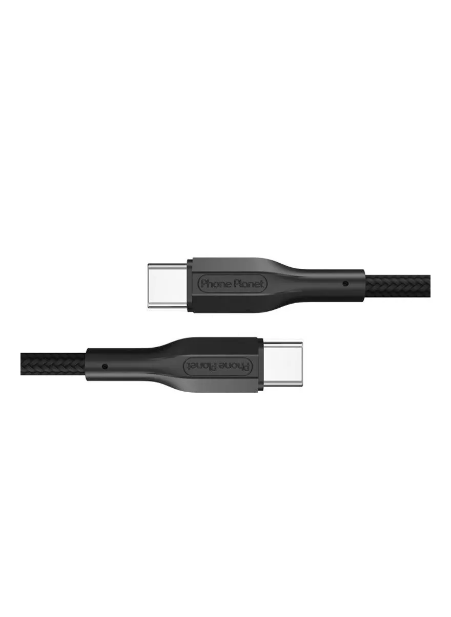 Phone Planet Type C To Type C Charge Cable 120 CM Black For Apple Macbook M1 Max Galaxy 60W-2