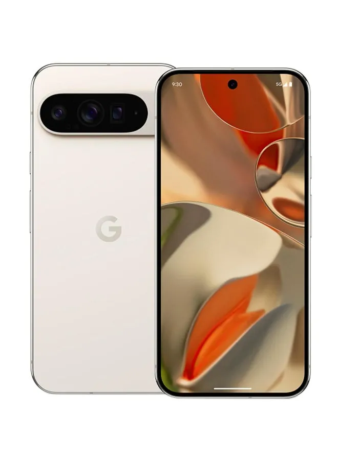 Pixel 9 Pro XL ثنائي الشريحة باللون البورسلين وذاكرة وصول عشوائي سعة 16 جيجابايت وذاكرة داخلية سعة 256 جيجابايت وشبكة 5G - الإصدار الدولي-1