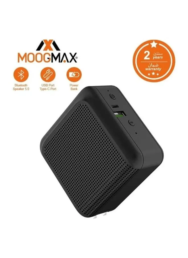 Portable Battery 5500mah With Built-in Bluetooth Speaker black-1