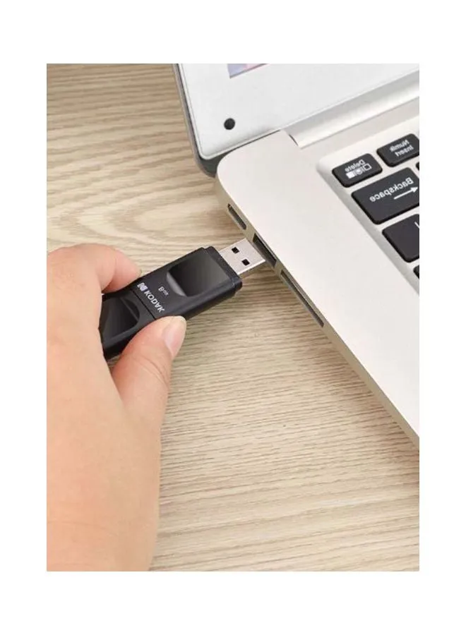 فلاش درايف USB محمول ورفيع على شكل محرك U-Disk C8985B-32GB-1 أسود/فضي-2