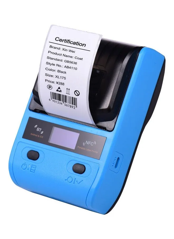 Portable Thermal Label Printer Blue-1