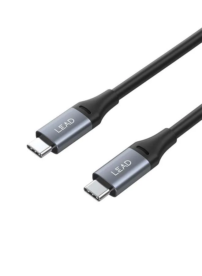 Powerful USB-C 240W PD Fast Charging Cable LEOPARD Black-1