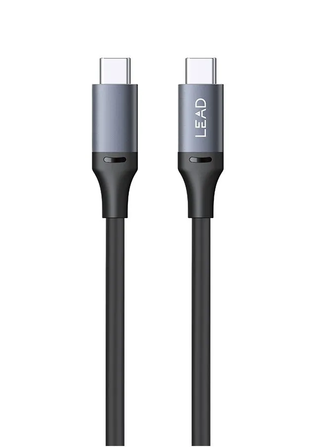 Powerful USB-C 240W PD Fast Charging Cable LEOPARD Black-2