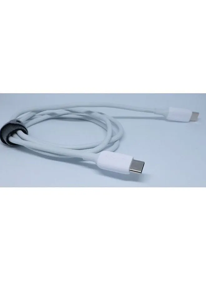 كابل باور لاين 3 بمنفذ USB-C إلى منفذ USB-C أبيض-2