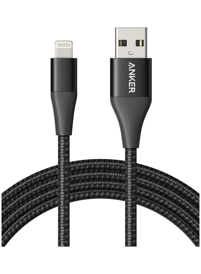 Powerline II USB-A مع موصل Lightning باللون الأسود أسود-1