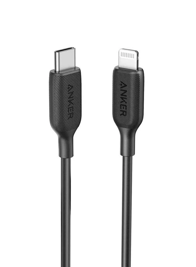 كابل باور لاين III من USB-C إلى Lightning بطول 0.9 متر أسود-1