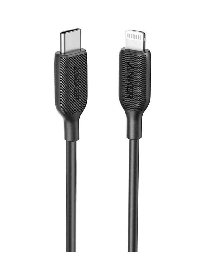 موصل PowerLine III USB-C إلى Lightning (1.8 م/6 قدم) أسود أسود-1