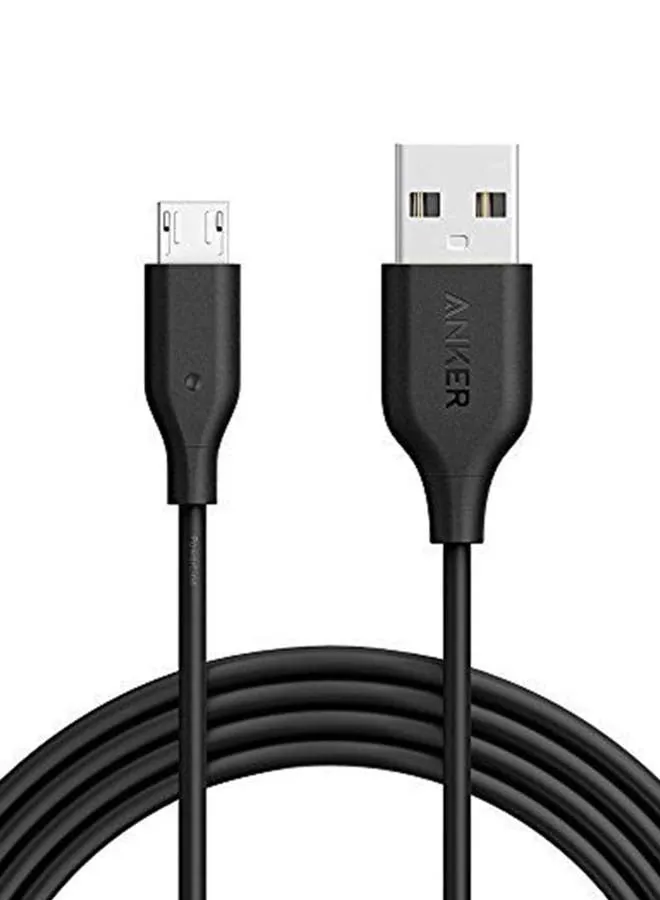 كابل باور لاين مايكرو USB أسود-1