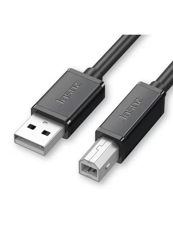 كابل طابعة بمنفذ USB A وB بطول 1.5 متر أسود-1