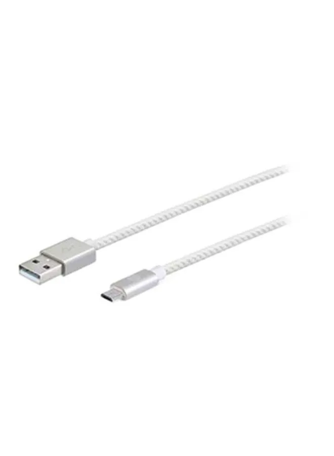 كابل شحن ومزامنة بيانات Micro USB أبيض-1