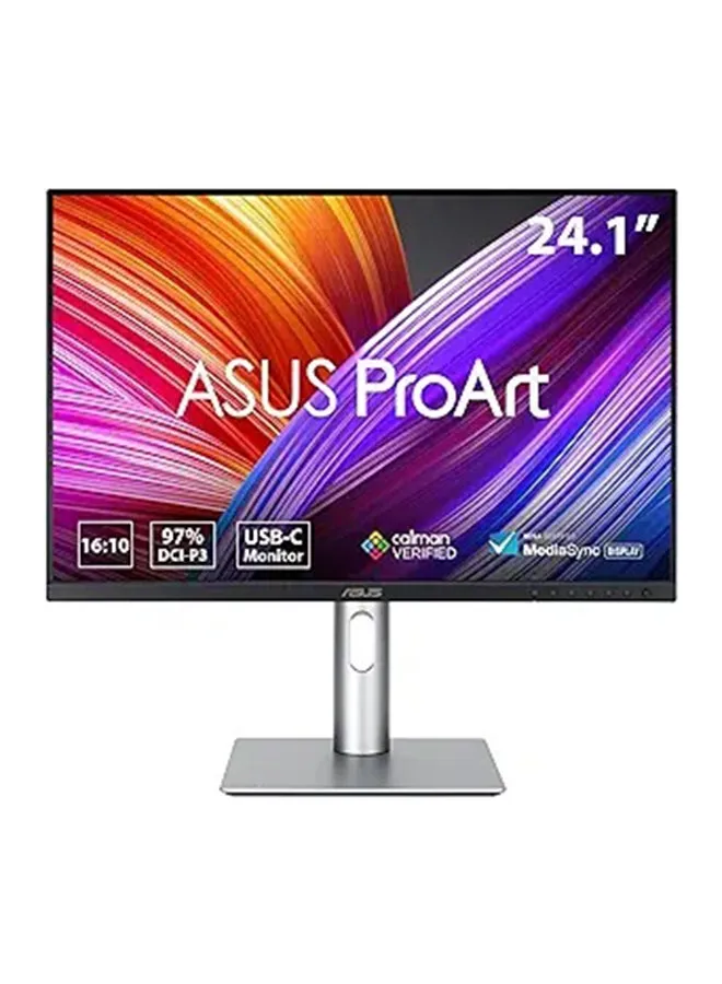 شاشة ProArt Display 24 بوصة (قابلة للعرض 24.1 بوصة) 16:10 HDR Professional Monitor (PA248CRV) - IPS، (1920 × 1200)، 97% DCI-P3، ΔE < 2، Calman Verified، USB-C PD 96W، DisplayPort، Daisy-Chain، ارتفاع قابل للتعديل-1