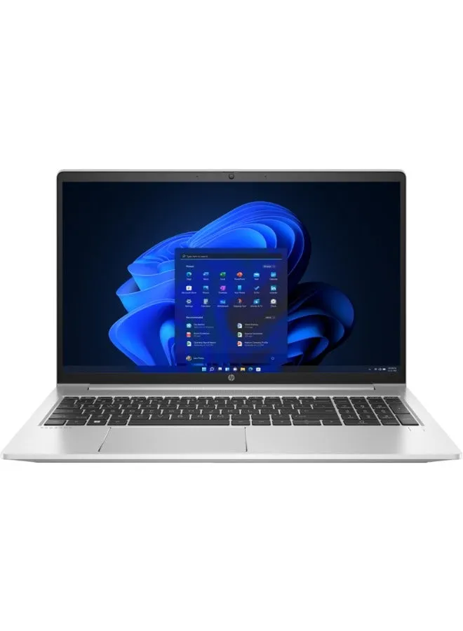 كمبيوتر محمول برو بوك 450 بشاشة FHD IPS مقاس 15.6 بوصة ومعالج كور i7-1355U وذاكرة وصول عشوائي DDR4 سعة 8 جيجابايت ومحرك أقراص SSD سعة 512 جيجابايت وDOS وبطاقة رسومات Intel UHD باللغة الإنجليزية/العربية فضي-1