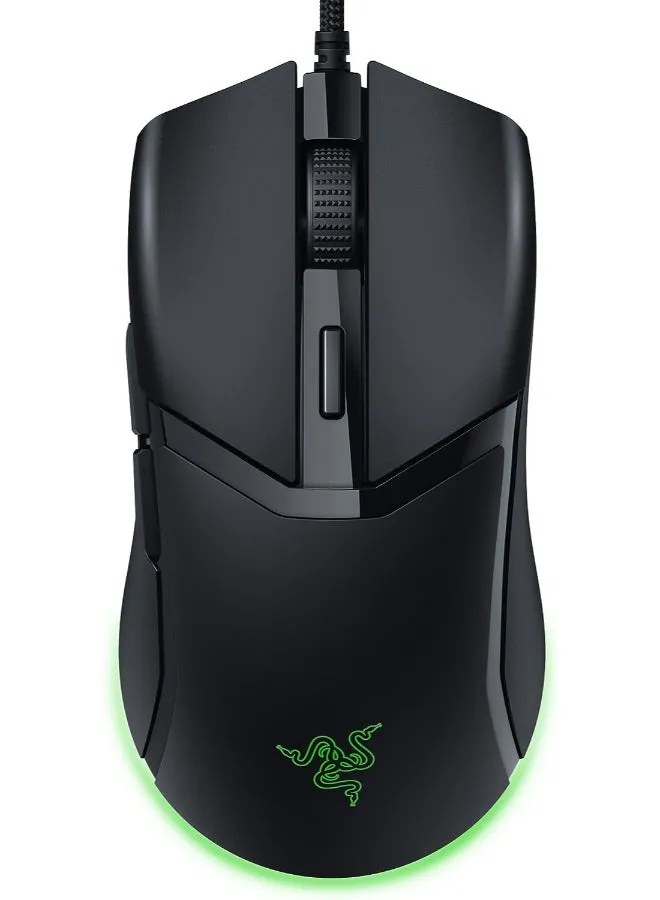 ماوس الألعاب السلكي Razer Cobra: تصميم خفيف الوزن 58 جرامًا - مفاتيح بصرية من الجيل الثالث - إضاءة Chroma RGB مع توهج سفلي - مستشعر بصري دقيق بدقة 8500 نقطة لكل بوصة - أقدام ماوس PTFE بنسبة 100% - كابل Speedflex - أسود-1