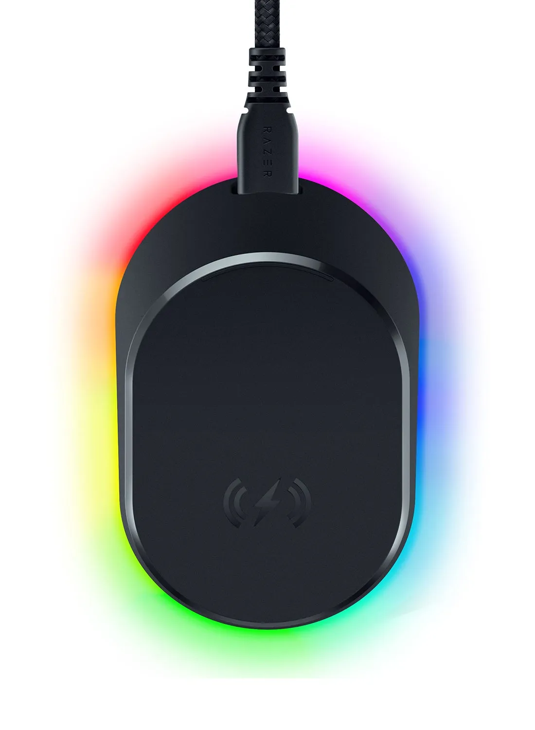 قاعدة ماوس Razer Mouse Dock Pro مع قرص شحن لاسلكي: شحن لاسلكي مغناطيسي - جهاز إرسال واستقبال HyperPolling 4K Hz مدمج - قاعدة مضادة للانزلاق - إضاءة Chroma RGB - أسود كلاسيكي-1