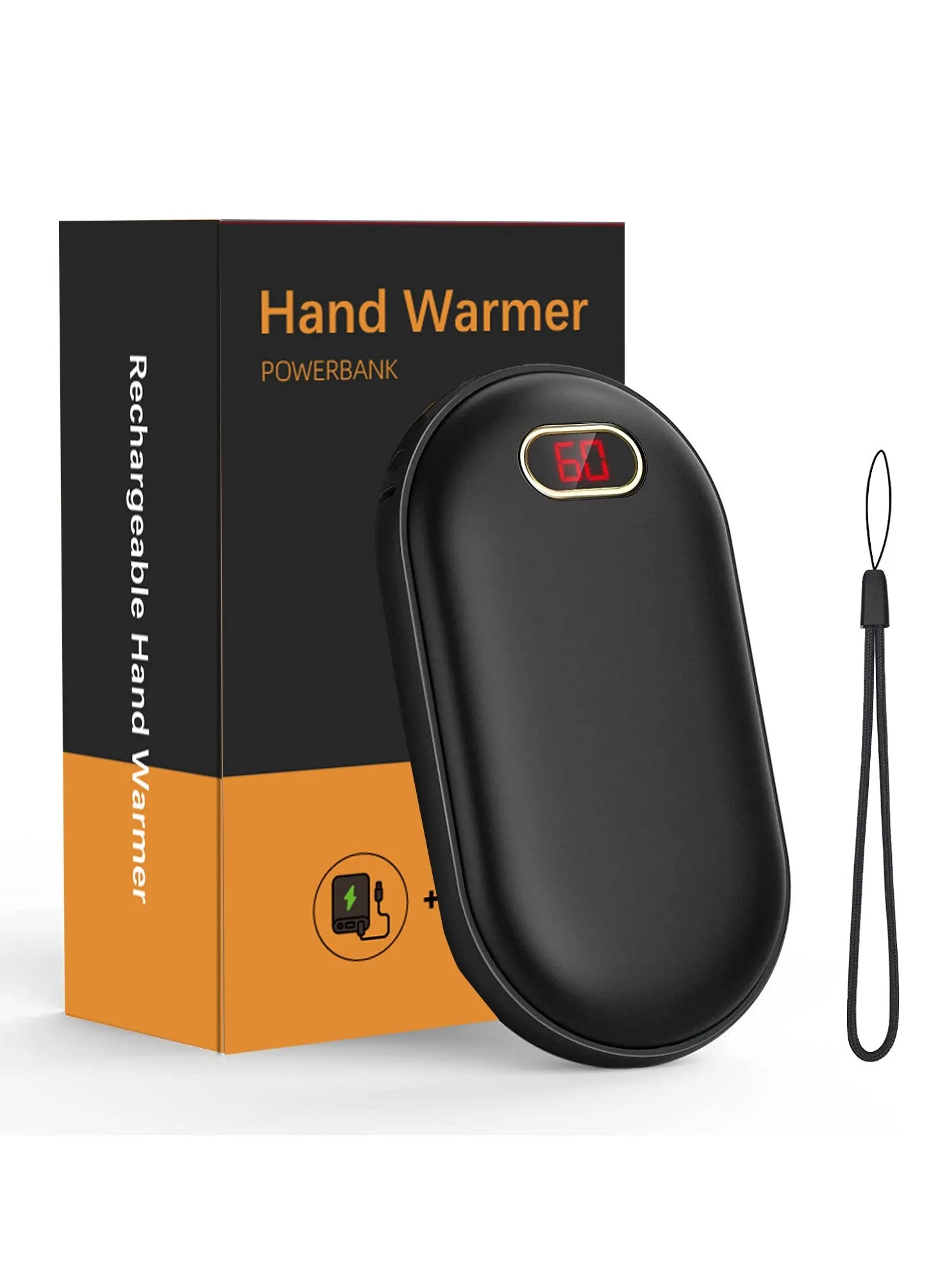 Rechargeable hand warmer, 6000mAh reusable electric hand warmer, rechargeable heater, perfect for outdoor, camping, hiking, is a great gift for women-1