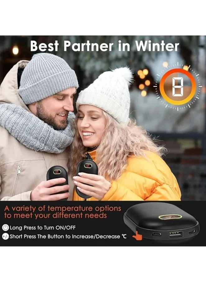 Rechargeable hand warmer, 6000mAh reusable electric hand warmer, rechargeable heater, perfect for outdoor, camping, hiking, is a great gift for women-2