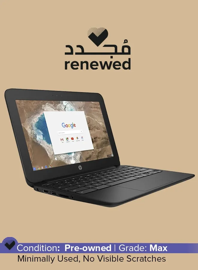 تم تجديده - كمبيوتر محمول Chromebook G5 EE بشاشة مقاس 11.6 بوصة ومعالج Intel Celeron/الجيل الخامس/ذاكرة وصول عشوائي سعة 4 جيجابايت/محرك أقراص SSD سعة 16 جيجابايت/نظام تشغيل Chrome OS إنجليزي أسود-1