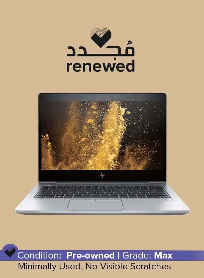 متجدد - كمبيوتر محمول EliteBook 830 G5 2UP88AV بشاشة مقاس 13.3 بوصة ومعالج كور i5 وذاكرة وصول عشوائي سعة 8 جيجابايت ومحرك أقراص SSD سعة 128 جيجابايت وبطاقة رسومات إنتل HD 620 فضي إنجليزي-1