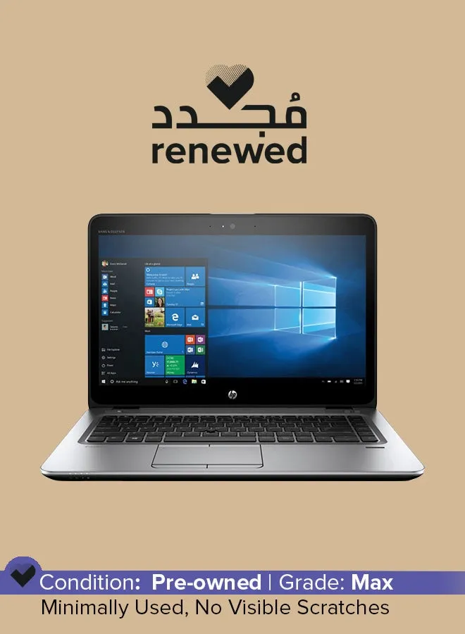 متجدد - كمبيوتر محمول للأعمال Elitebook 840 G3 (2016) بشاشة مقاس 14 بوصة، ومعالج Intel Core i5/الجيل السادس/ذاكرة وصول عشوائي سعة 4 جيجابايت/محرك أقراص ثابتة سعة 500 جيجابايت/بطاقة رسومات Intel HD 520 مع لوحة مفاتيح باللغة الإنجليزية/العربية فضي-1