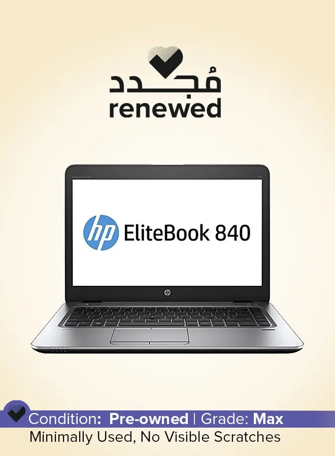 تم تجديده - كمبيوتر محمول Elitebook 840 G3 L3C65AV (2016) بشاشة مقاس 14 بوصة، ومعالج Intel Core i5/الجيل السادس/ذاكرة وصول عشوائي سعة 8 جيجابايت/محرك أقراص SSD سعة 256 جيجابايت/بطاقة رسومات Intel HD سعة 1 جيجابايت 520 باللغة الإنجليزية فضي-1