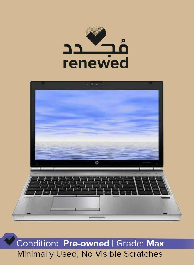 متجدد - كمبيوتر محمول Elitebook 8560P بشاشة مقاس 15.6 بوصة، ومعالج إنتل كور i5/الجيل الثاني/ذاكرة وصول عشوائي سعة 8 جيجابايت/محرك أقراص SSD سعة 256 جيجابايت/بطاقة رسومات إنتل عالية الدقة باللغة الإنجليزية فضي-1