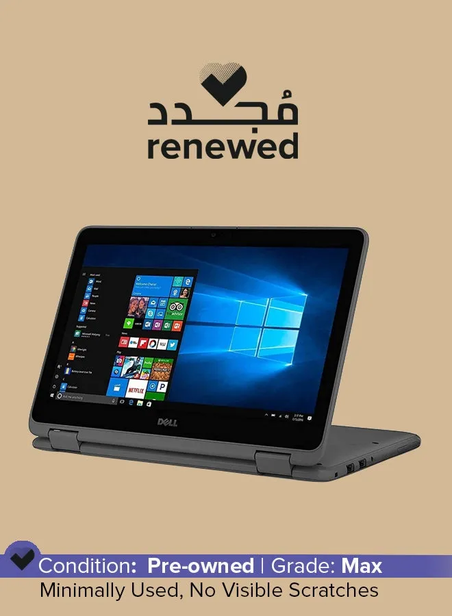 لابتوب لاتيتود 3189 مجدد (2019) قابل للتحويل 2 في 1 مزود بشاشة لمس مقاس 11.6 بوصة ومعالج انتل بنتيوم N4200 وذاكرة وصول عشوائي رام سعة 4 جيجابايت ومحرك أقراص اس اس دي سعة 128 جيجابايت ورسومات مدمجة اللغة الإنجليزية رمادي-1