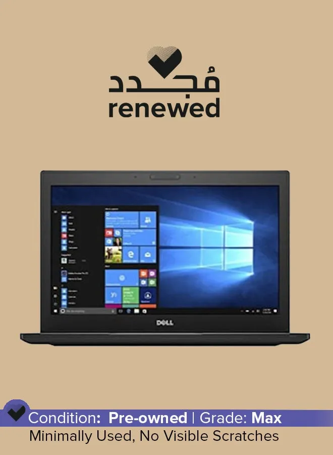 تم تجديده - كمبيوتر محمول طراز Latitude 7280 (2017) بشاشة مقاس 12.5 بوصة ومعالج Intel Core i5/الجيل السابع وذاكرة وصول عشوائي سعة 4 جيجابايت ومحرك أقراص SSD سعة 128 جيجابايت وبطاقة رسومات Intel HD أسود إنجليزي أسود-1