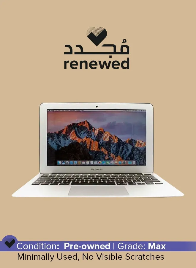 لابتوب ماك بوك إير A1465 مجدد (2015) بشاشة مقاس 11.6 بوصة، ومعالج إنتل كور i5/الجيل السادس/ذاكرة وصول عشوائي رام سعة 4 جيجابايت/محرك أقراص اس اس دي سعة 120 جيجابايت/نظام تشغيل ماك او اس اللغة الإنجليزية فضي-1