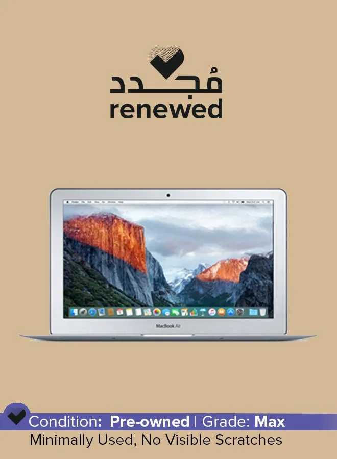 تم تجديده - Macbook Air A1465 (2015) بشاشة مقاس 11 بوصة، ومعالج Intel Core i5/الجيل الخامس/ذاكرة الوصول العشوائي سعة 4 جيجابايت/محرك أقراص SSD سعة 128 جيجابايت/بطاقة رسومات Intel مدمجة عالية الدقة باللغة الإنجليزية/العربية فضي الإنجليزية/العربية الفضية-1