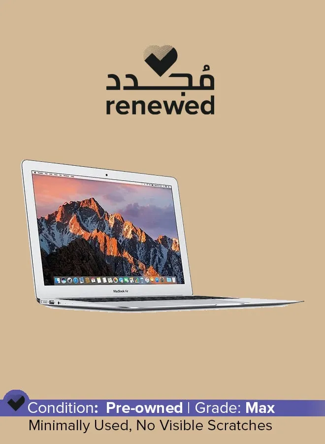 تم تجديده - كمبيوتر محمول Macbook Air A1466 (2017) بشاشة مقاس 13.3 بوصة ومعالج Intel Core i5/الجيل السابع وذاكرة وصول عشوائي سعة 8 جيجابايت ومحرك أقراص SSD سعة 128 جيجابايت وبطاقة رسومات Intel HD سعة 1.5 جيجابايت باللغة الإنجليزية فضي-1