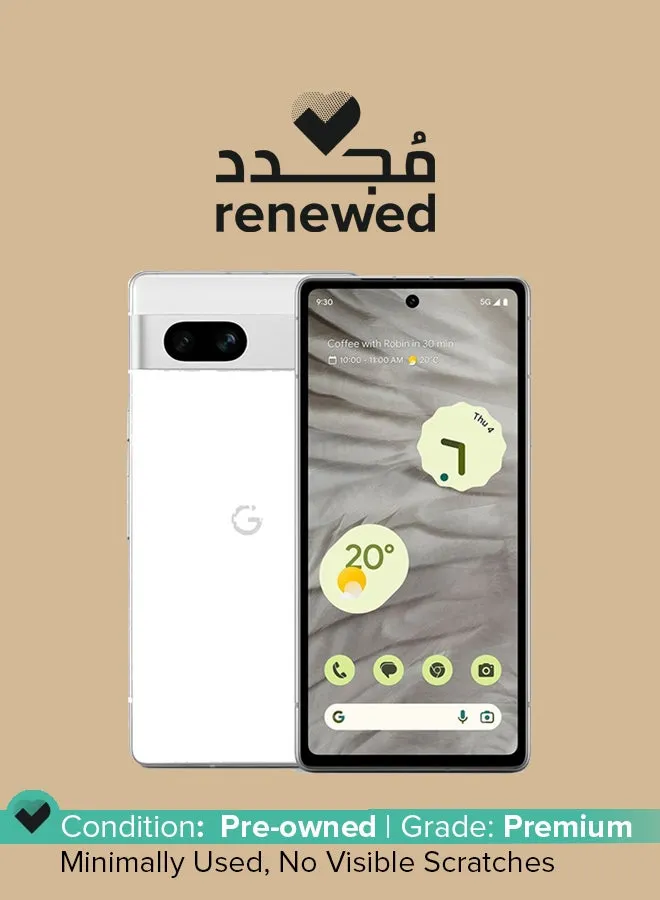 تم تجديده - Pixel 7a Snow 8GB RAM 128GB 5G - النسخة العالمية-1