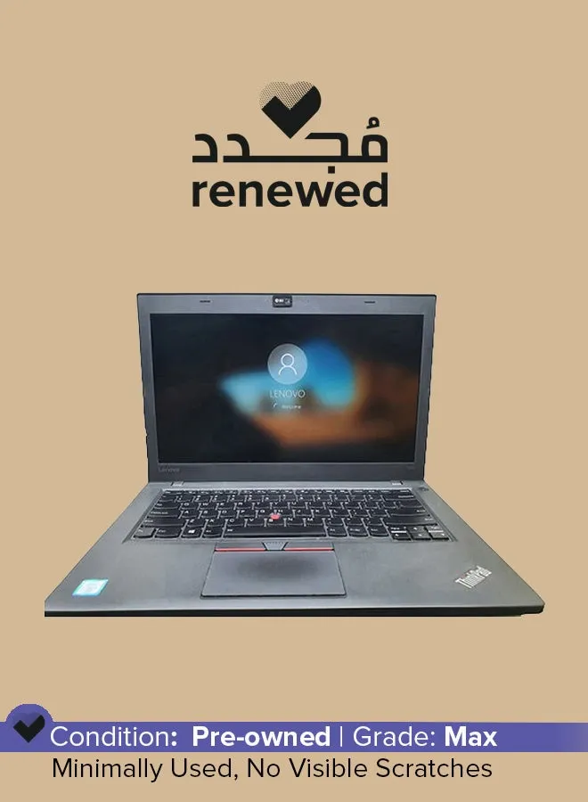 تم تجديده - كمبيوتر محمول T460s ThinkPad Utrabook مزود بشاشة عالية الدقة مقاس 14 بوصة ومعالج Intel Core i5-6th Gen وذاكرة وصول عشوائي DDR4 سعة 8 جيجابايت ومحرك أقراص SSD سعة 256 جيجابايت ونظام تشغيل Windows 10 Pro باللغة الإنجليزية أسود-1