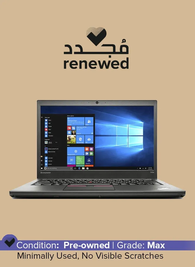 Renewed - Thinkpad T450s (2015) Laptop With 14-Inch Display, Intel Core i7 Processor/5th Gen/8GB RAM/256GB SSD/Intel HD Graphics 5500 English/Arabic Black-1