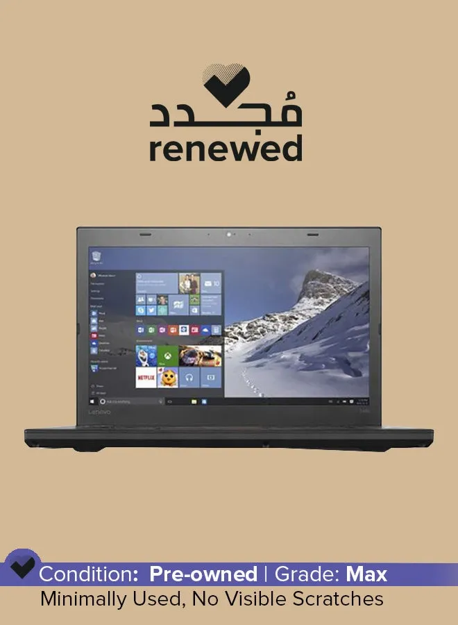 تم تجديده - كمبيوتر محمول Thinkpad T460 (2018) بشاشة مقاس 14 بوصة، ومعالج Intel Core i5/الجيل السادس/ذاكرة وصول عشوائي سعة 8 جيجابايت/محرك أقراص SSD سعة 256 جيجابايت/بطاقة رسومات Intel HD 520 إنجليزي أسود-1