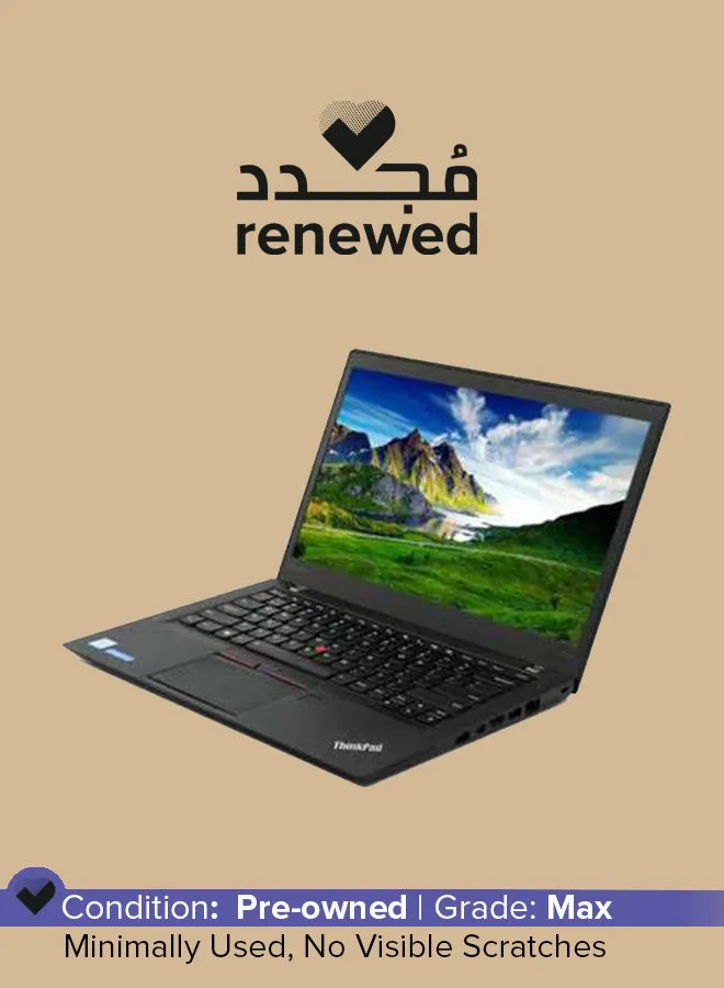 تم تجديده - جهاز ThinkPad T460 بشاشة FHD مقاس 14 بوصة، ومعالج Core i5/الجيل السادس/ذاكرة وصول عشوائي 8 جيجابايت/محرك أقراص SSD سعة 256 جيجابايت/بطاقة رسومات Intel HD باللغة الإنجليزية أسود-1