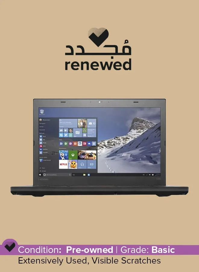 تم تجديده - كمبيوتر محمول Thinkpad T460S (2018) بشاشة مقاس 14 بوصة، ومعالج Intel Core i5/الجيل السادس/ذاكرة وصول عشوائي سعة 8 جيجابايت/محرك أقراص SSD سعة 256 جيجابايت/بطاقة رسومات Intel UHD 620 إنجليزي أسود-1