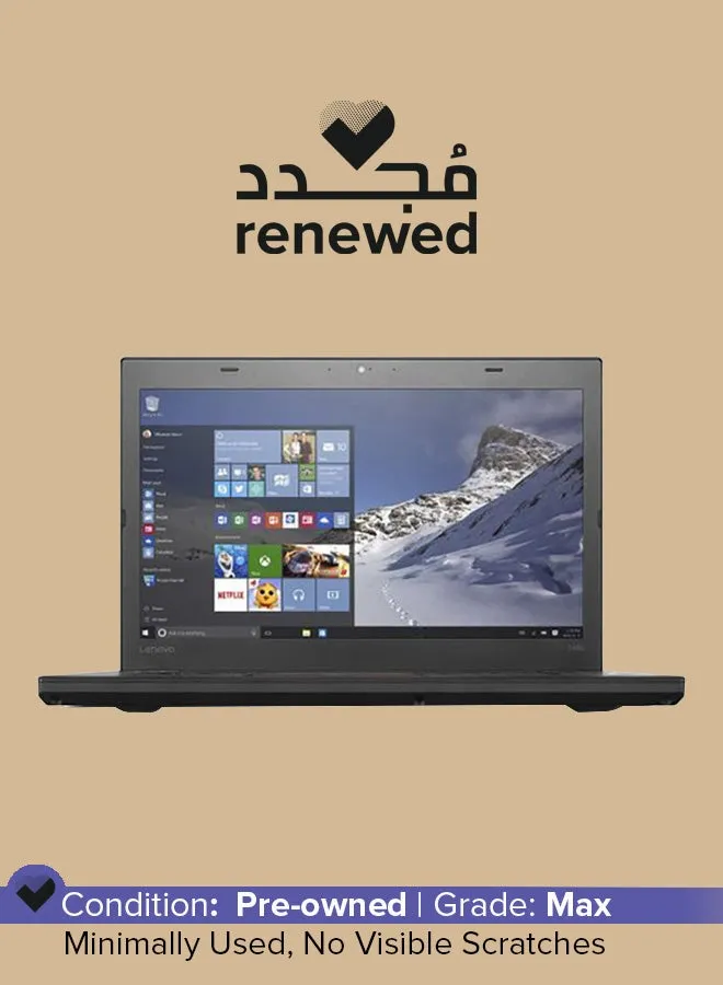 تم تجديده - كمبيوتر محمول Thinkpad T460S بشاشة مقاس 14 بوصة ومعالج Intel Core i5/الجيل السادس/ذاكرة وصول عشوائي سعة 8 جيجابايت/محرك أقراص SSD سعة 256 جيجابايت/بطاقة رسومات Intel UHD 620 إنجليزي أسود-1