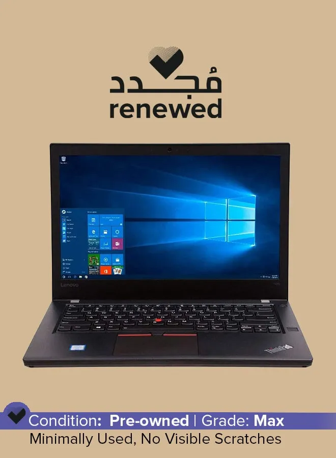 مجدد - لابتوب ثينك باد T470 بشاشة مقاس 14 بوصة ومعالج إنتل كور i5 من الجيل السادس وذاكرة رام سعة 16 جيجابايت ومحرك أقراص SSD سعة 256 جيجابايت وبطاقة رسومات إنتل عالية الوضوح اللغة الإنجليزية أسود-1