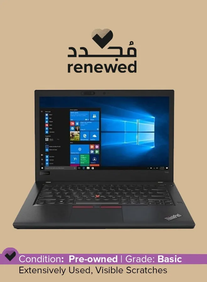 مُجدد - لابتوب ثينك باد T480 (إصدار 2020) بشاشة مقاس 14 بوصة، معالج إنتل كور i7/ الجيل الثامن/ ذاكرة رام سعة 16 جيجابايت/ محرك أقراص SSD سعة 512 جيجابايت/ بطاقة رسومات إنتل بدقة عالية الوضوح وبلوحة مفاتيح باللغة الإنجليزية اللغة الإنجليزية أسود-1