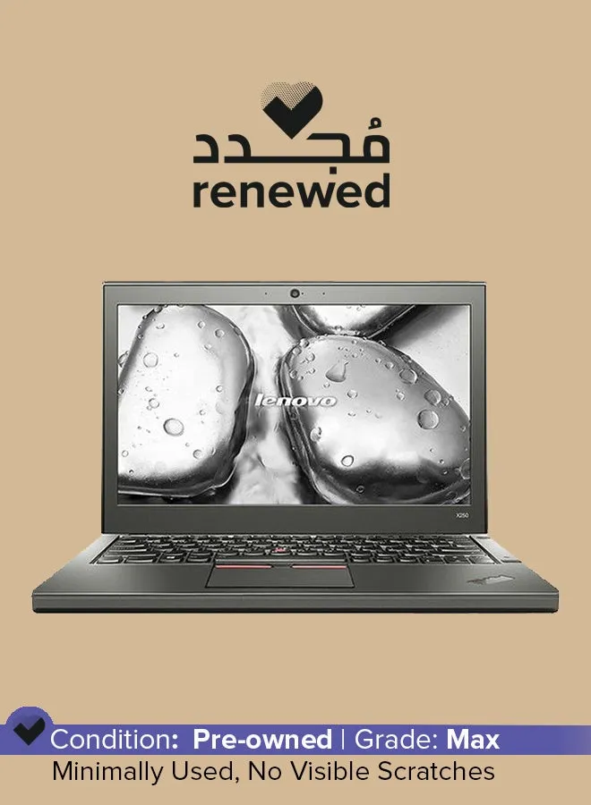 تم تجديده - كمبيوتر محمول ThinkPad X250 متجدد بشاشة مقاس 12.5 بوصة ووحدة معالجة مركزية Intel Core i3-5th من الجيل الخامس وذاكرة وصول عشوائي سعة 8 جيجابايت ومحرك أقراص SSD سعة 180 جيجابايت ونظام تشغيل Windows 10 إنجليزي أسود-1