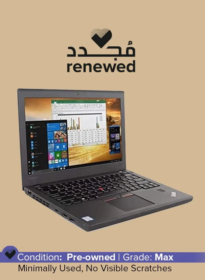 تم تجديده - كمبيوتر محمول للأعمال ThinkPad X270 بشاشة مقاس 12.5 بوصة ووحدة معالجة مركزية Intel Core i3-6th من الجيل السادس وذاكرة وصول عشوائي DDR4 سعة 8 جيجابايت ومحرك أقراص SSD سعة 180 جيجابايت ونظام تشغيل Windows 10 Pro باللغة الإنجليزية أسود-1