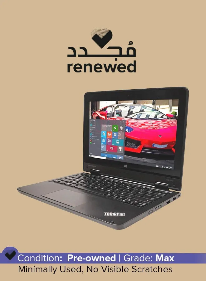 تم تجديده - ThinkPad Yoga 11E X360 بشاشة تعمل باللمس مقاس 11.6 بوصة، ومعالج Intel Core i5-7th Generation/ذاكرة وصول عشوائي 8 جيجابايت/محرك أقراص SSD سعة 256 جيجابايت/نظام التشغيل Windows 10 إنجليزي أسود-1